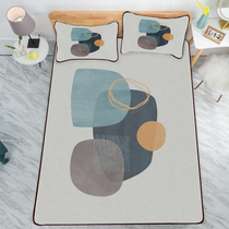 Brief Summer ice silk mat Three sets Morandi ins Wind student Dormitory Sleeping room Soft mat Subway Foldable