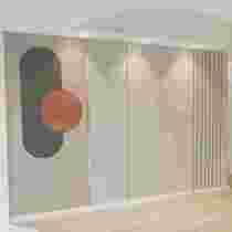 TV background wall wallpaper modern minimalist wall covering living room sofa bedroom light luxury style line video wall covering mural