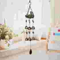 Resin Bird Nest wind bell hanging decoration Cross-border brass Color bell Bell Air Bell Outdoor Garden Small Bird Pendant
