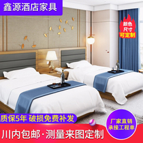 Hotel standard room full set of Star Express Hotel Furniture bed combination TV cabinet rental room custom apartment room