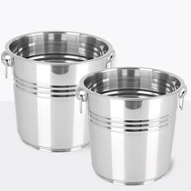 Ice bucket High color value Cold preservation commercial stainless steel bucket round bucket thickened ktv bar champagne bucket Ice bucket high color value