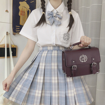 Hatsumachino Japanese original yogurt taro Taro genuine JK uniform spring and summer wild grid skirt suit student girl