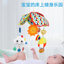 Baby stroller cloud pendant baby bedside bell hanging rotating comfort bed sleeping artifact toy can be clamped