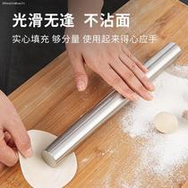 Commercial household large silicone rolling pin stainless steel noodle stick non-stick rolling stick dumpling skin artifact baking tool
