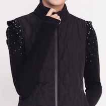 L Home figure skating training suit thick cotton vest warm vest windproof stand neck lace lace skating waistcoat shoulder