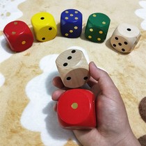 Brand large 5cm points sieve colorful digital game color wooden large dice toy 5 color optional