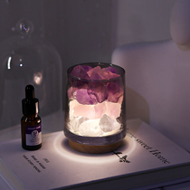 Fire-free aromatherapy diffuser stone crystal long-lasting bedroom sleep aid home essential oil night light decoration gift box fragrance
