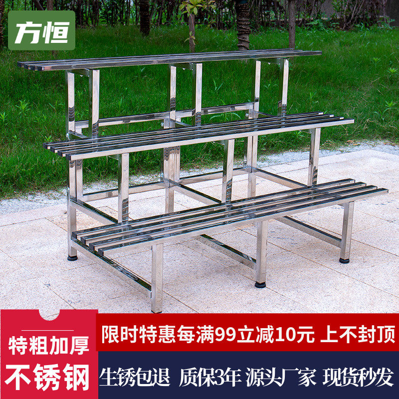 Stainless steel flower rack balcony flower rack iron ladder floor-to-ceiling multi-storey living room outdoor meaty green flower pot shelf