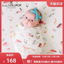 Loulou LOLLIPOP baby gauze towel bamboo cotton wrapped cloth baby bag was defamed shock swaddling newborn