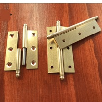 Chinese antique pure copper concealed release hinge crown head closure bookcase wardrobe cabinet door folding window copper hinge