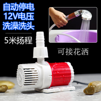Distribution pipe 12v DC submersible pump Washing bed water pump circulating rhinestone 5 m head shower bath car water pump
