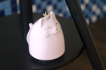 Eight Mats Club Pink Cat Ceramic Rotating Music Box Gift Box Creative Valentines Day Birthday Gift Girls Cute