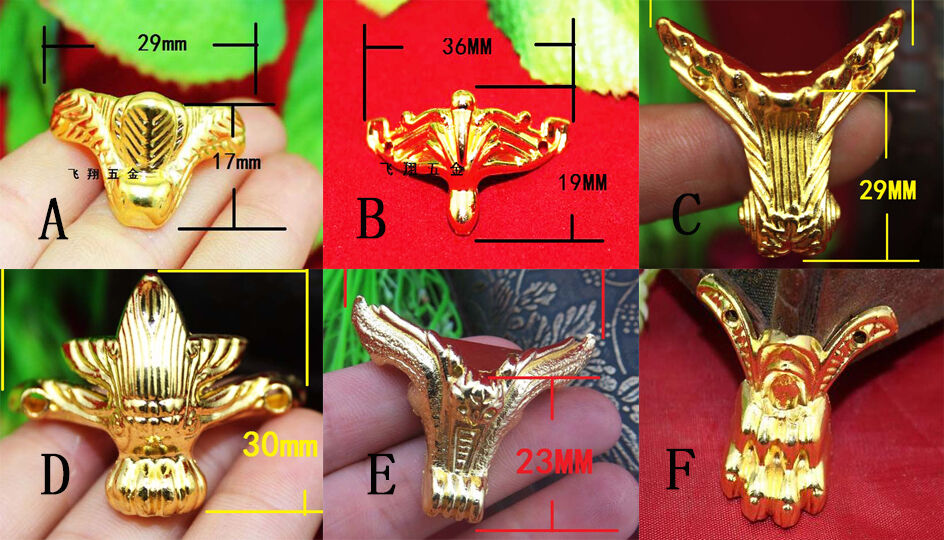 Cross-border e-commerce source 4-piece gold jewelry gift box wooden box decorative foot and leg angle protector