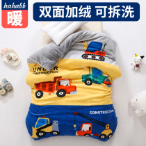 Kindergarten winter is thickened childrens small quilt nap Baolong quilt dismantling autumn and winter thickened flannel