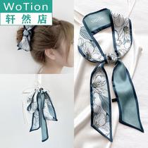 Summer original narrow long small scarf Wild braided hair belt tied bag long belt tied hair fluttering belt hair band
