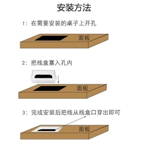 Office threading hole cover Writing desk wiring box Aluminum alloy square computer table hole decoration cover Desktop hole cover