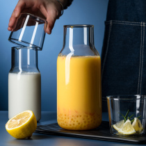 Glass water cup cup large-capacity household transparent juice cup cold kettle refrigerator high temperature resistant cold kettle cold water