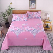 Summer thickened cotton old coarse cloth sheets double sheets cotton single mat single quilt single Kang single three-piece set
