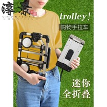 Shopping cart cart Net red super light car cart light mini trolley car portable mini trolley home foldable portable