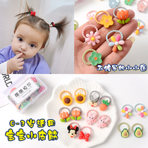 0-3 years old small baby children cute cartoon hair rope baby thumb hair ring does not hurt hair rubber band headdress