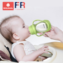millymally baby glass bottle anti-fall anti-flatulence silicone wide diameter straw for newborn baby products