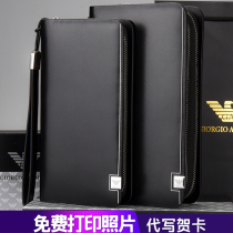 Large Brands Hands Bag Mens Luxury Goods Single Double Zipper Large Capacity Hand Grip Bag Multi-Position Multifunction Hand Grab Wallet