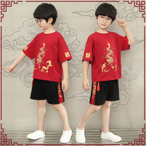 Balazzosi boys set summer clothes 2021 New Net red Chinese style Foreign style short sleeves