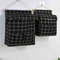 Wall storage bag storage bag hanging bag bag bedroom bedside wall hanging fabric large capacity large size bag hanging bag door