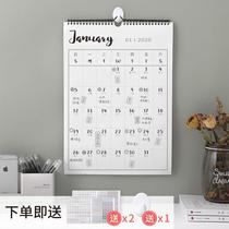 Creative Simple 2022 Calendar Schedule Home Calendar Wall Large Plaid Notepad Calendar Hook
