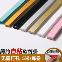 PVC decorated flat plate plaster plaster square ceiling wire square ceiling wire TV background wall mirror border decoration strip