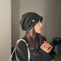 Autumn and winter New Baotou Korean version of spring and autumn hat cold hat Joker knitted pullover moon tide female thin pile cap round face