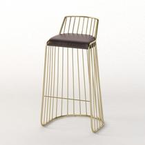 Light luxury bar chair net red stainless steel golden back chair simple high stool bar counter chair high bar chair