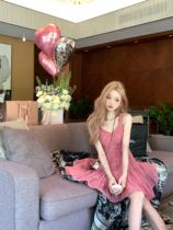 COOLLINE Lin Zixi love book Current issue b Entrance Reworked Great Skirt Hem White Temperament Fairy Resort Dress