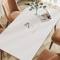 Nordic light luxury leather tablecloth waterproof oil-proof wash-free simple ins tea table mat advanced dining table mat book tablecloth