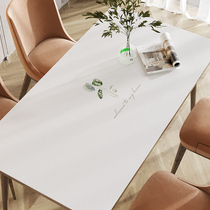 Nordic light and luxurious leather table cloth waterproof and anti-oil wash minimalist Joins tea table mat Advanced sense table cushion desk cloth