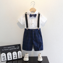 Boys dress summer host small suit British style kindergarten Primary School students Childrens Day performance clothes