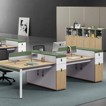 6-person staff office table and chair combination 4 simple modern employees financial screen partition card seat furniture Chengdu