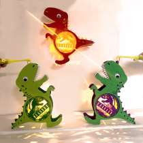Mid-Autumn Festival Childrens Portable Lantern Cartoon Handmade non-woven small lantern Kindergarten diy luminous music toy