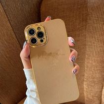 Premium Brown big brand for Apple 13promax phone case new iPhone11 12 all-inclusive camera fall X XS leather printing 13pro European and American style xr