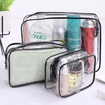 Transparent cosmetic bag women waterproof toiletries storage ins Wind Super fire men portable travel bath bag bath bag