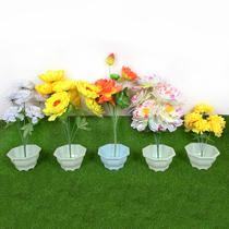 Ching Ming Festival simulation of chrysanthemum bouquets on the tomb Silk Flower cemetery sacrificial funeral supplies cemetery tomb sweeping flower arrangement