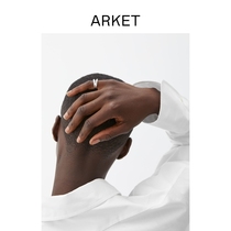 ARKET ladies double ring rhinestone ring silver 2021 winter new 1042992001