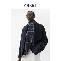 ARKET mens wool check scarf 2021 Winter new 1015352