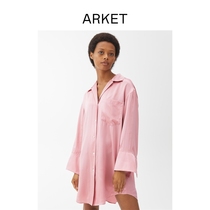 ARKET womens silk loose pajamas homewear pink 2022 spring new 1016007001