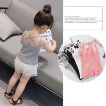 (Cotton) female baby children little girl summer vest new wild girl sling top