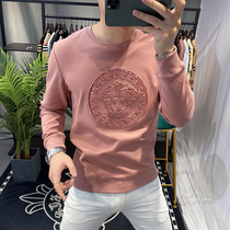 European station high-end sweater men spring and autumn 2021 new round neck Tide brand Medusa mens long sleeve embroidery sequin tide