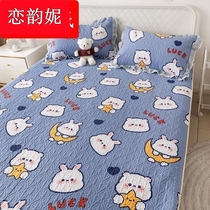 2021 New cotton bed cover single piece of tatami four season common clamp sheet spring and autumn anti - slip quilting three sets