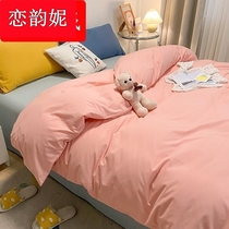 Water cotton four piece cotton cotton 100 north European in linen sheets are set in three suite bed suite