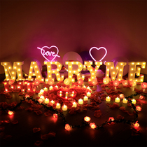 marryme proposal LED letter light props marry me happy birthday confession trunk surprise custom decoration