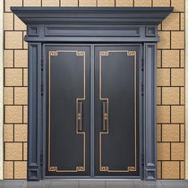 Cast aluminum door villa door custom double open door to open door rural entrance door security door household copper door entrance door